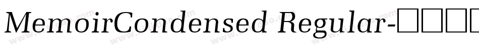MemoirCondensed Regular字体转换